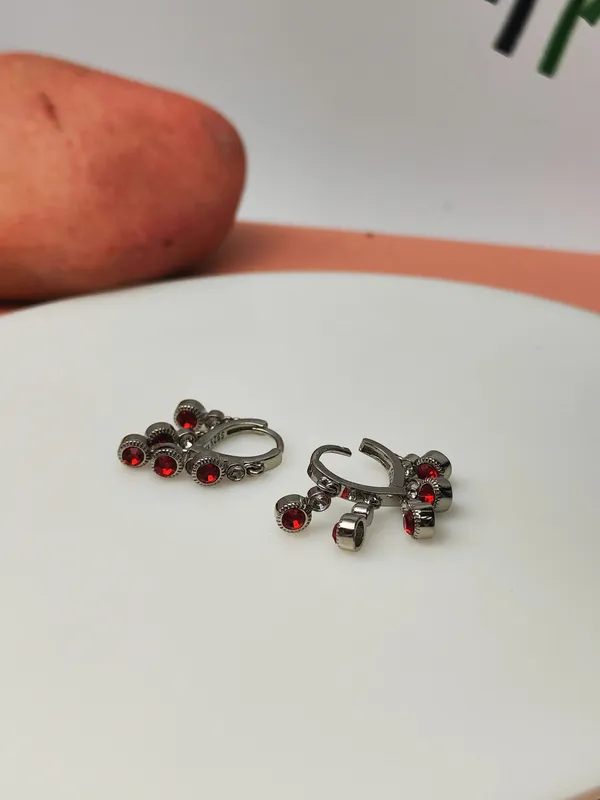 Pure_925_Silver_Aafreen_Drop_Earrings_For_Women_Red