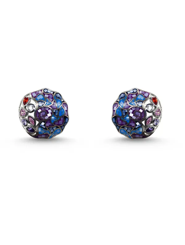 Pure_925_Silver_Enamal_Earrings_For_Women