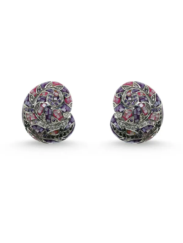 Pure_925_Silver_Shell_Enamal_Earrings_For_Women