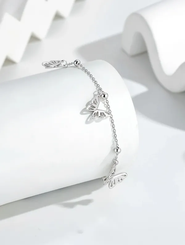 Pure_925_Silver_Butterfly_Charm_Bracelet_For_Women