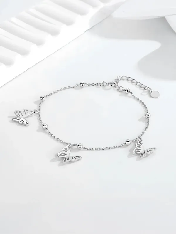 Pure_925_Silver_Butterfly_Charm_Bracelet_For_Women
