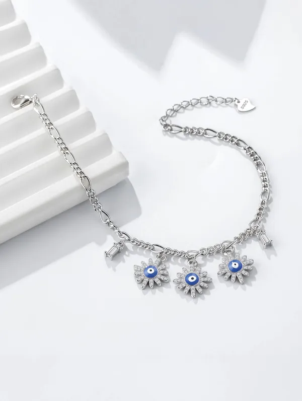 Pure_925_Silver_Floral_Evil_Eye_Charm_Bracelet_For_Women