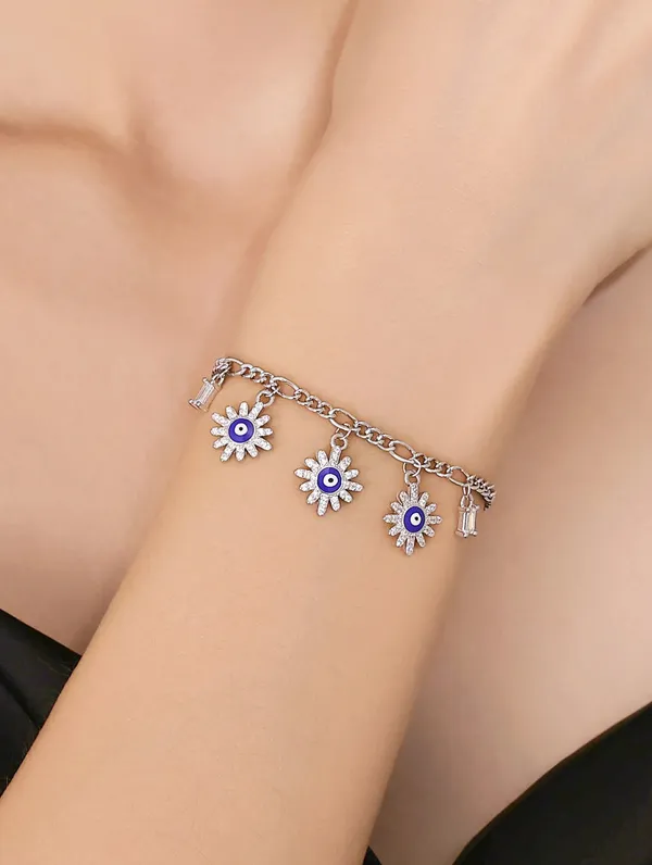 Pure_925_Silver_Floral_Evil_Eye_Charm_Bracelet_For_Women