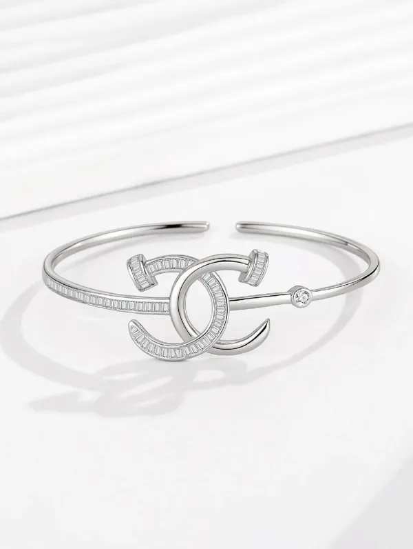 Pure_925_Silver_Eternal_Link_Bracelet_For_Women