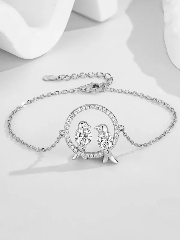 Pure_925_Silver_Lovebirds_Bracelet_For_Women