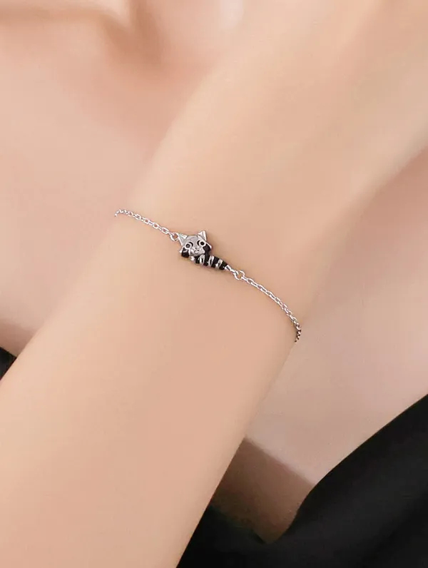 Pure_925_Silver_Cat_Bracelet_For_Women