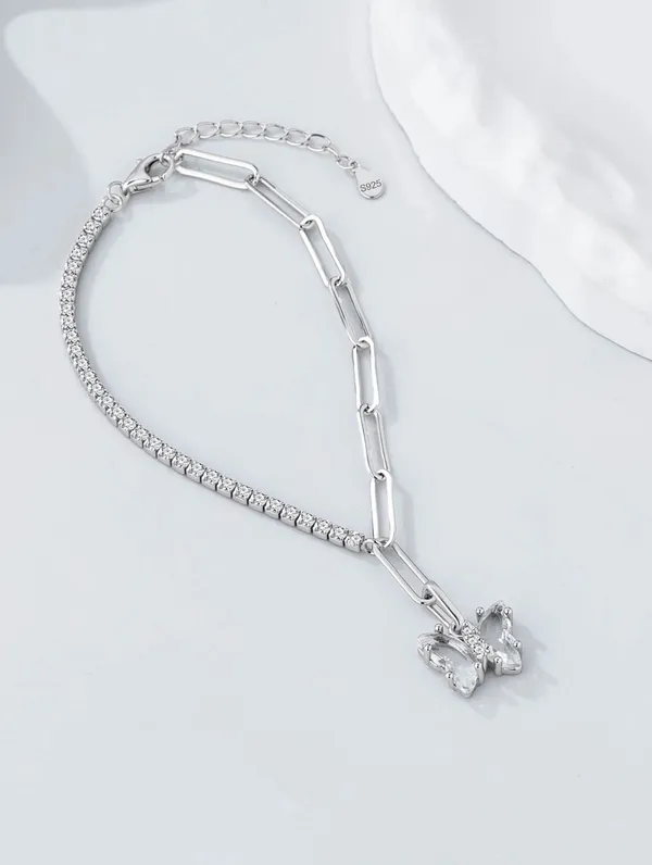 Pure_925_Silver_Butterfly_Bracelet_For_Women