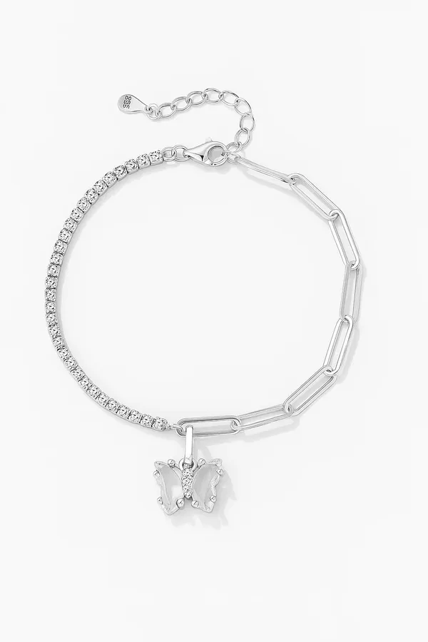 Pure_925_Silver_Butterfly_Bracelet_For_Women