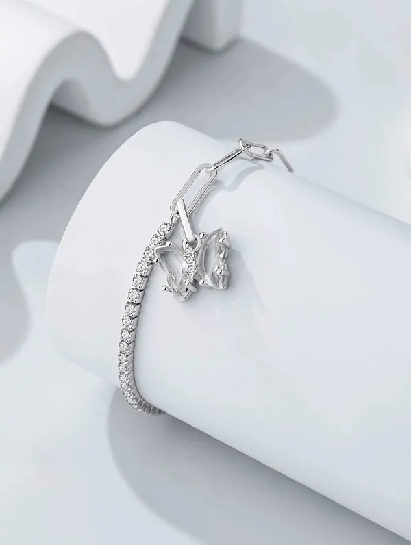 Pure_925_Silver_Butterfly_Bracelet_For_Women