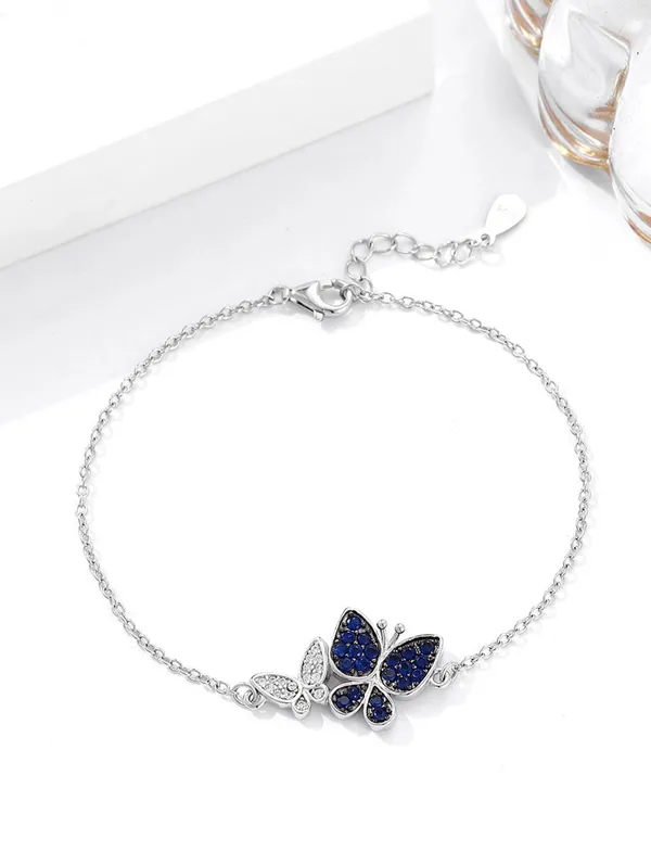 Pure_925_Silver_Double_Butterfly_Bracelet_For_Women