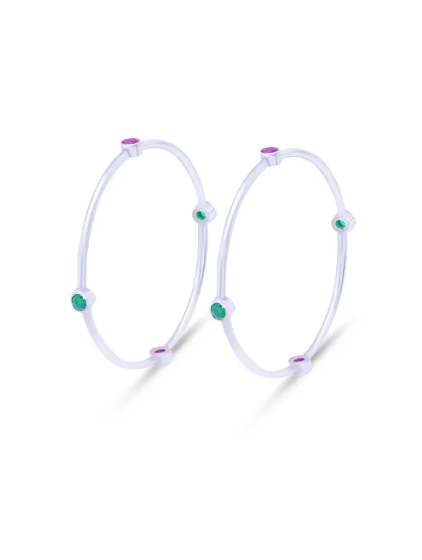 Pure_925_Silver_Dual_Colour_Dilkash_Bangles_For_Women