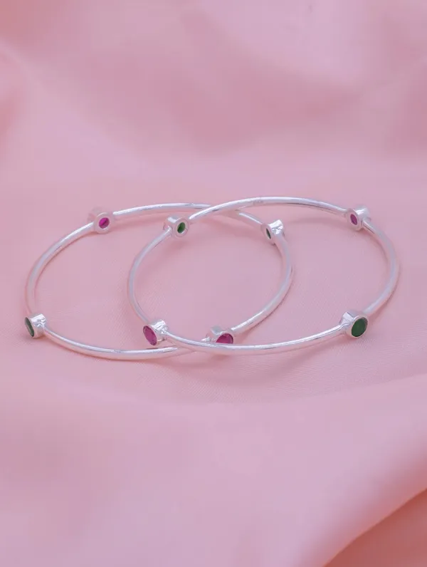 Pure_925_Silver_Dual_Colour_Dilkash_Bangles_For_Women