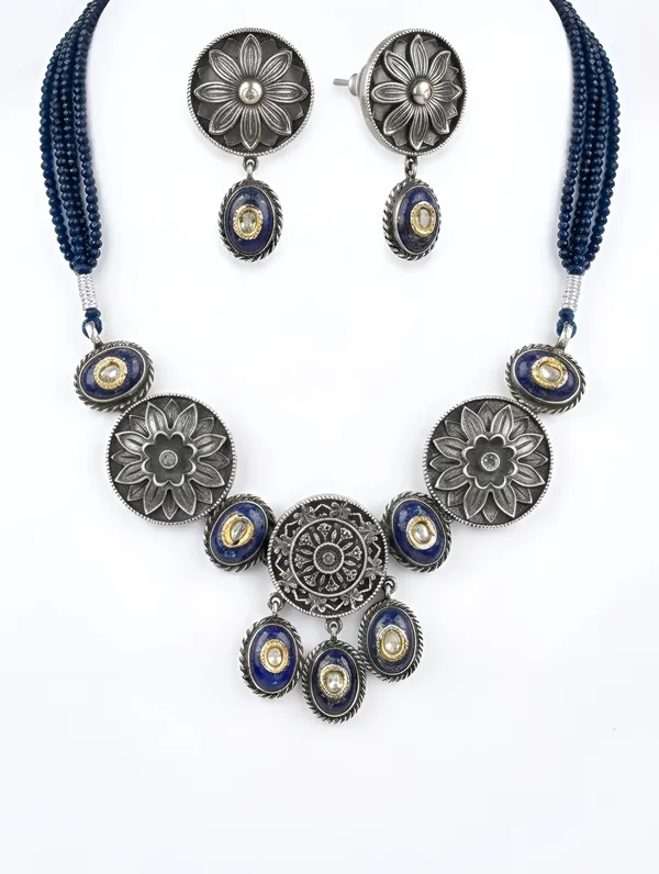 Pure_925_Silver_Regal_Statement_Necklace_Set_For_Women