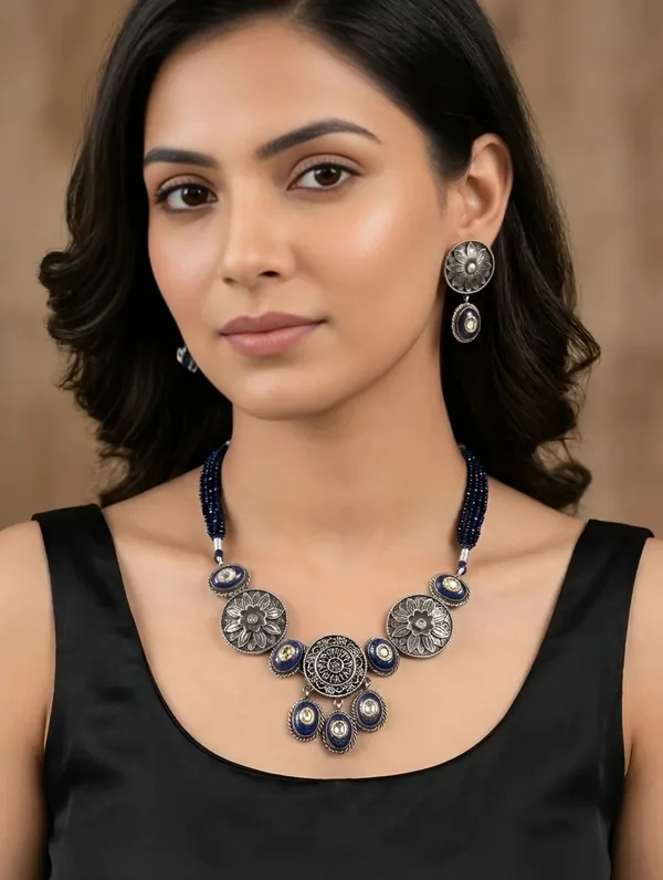 Pure_925_Silver_Regal_Statement_Necklace_Set_For_Women