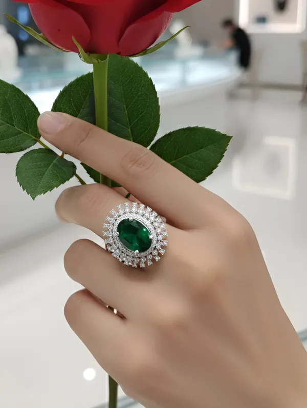Pure_925_Silver_Premium_Sunburst_Halo_Cocktail_Ring_For_Women