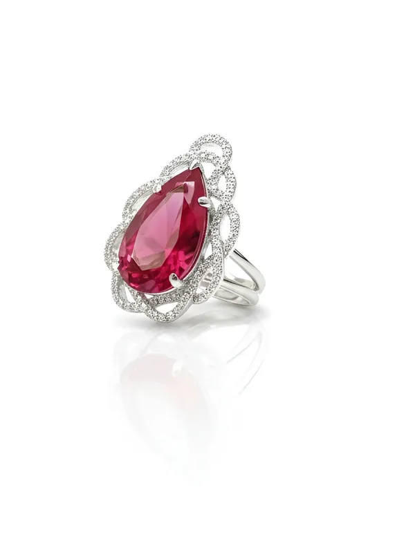 Pure_925_Silver_Premium_Royale_Teardrop_Ring_For_Women