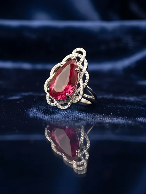 Pure_925_Silver_Premium_Royale_Teardrop_Ring_For_Women