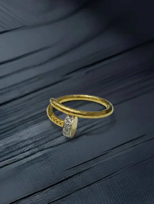 Pure_925_Silver_Premium_Golden_Nail_Ring_For_Women