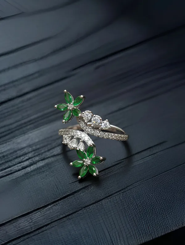 Pure_925_Silver_Premium_Emerald_Vine_Ring_For_Women