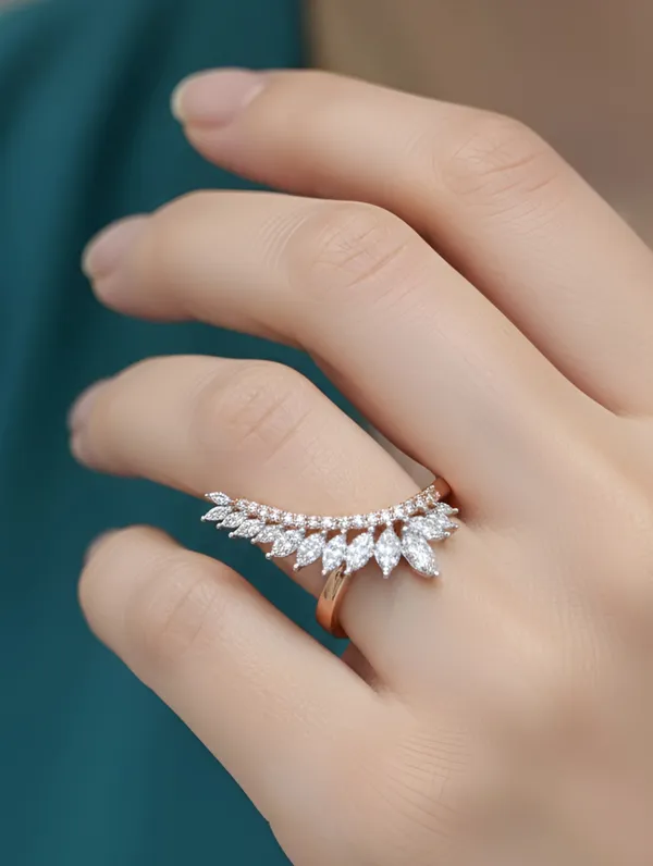 Pure_925_Silver_Premium_Aurora_Leaf_Arc_Ring_For_Women
