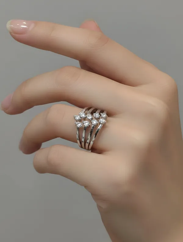 Pure_925_Silver_Premium_Celestial_Cluster_Silver_Ring_For_Women