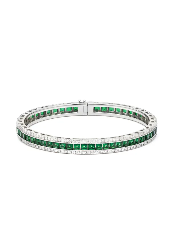 Pure_925_Silver_Premium_Luxe_Green_Bracelet_For_Women