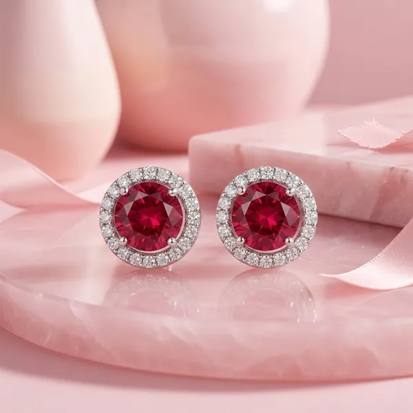 Pure_925_Silver_Centre_Red_Studs_For_Women