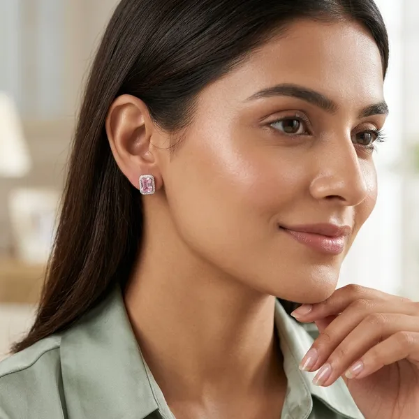 Pure_925_Silver_Solitaire_Studs_Pink_For_Women