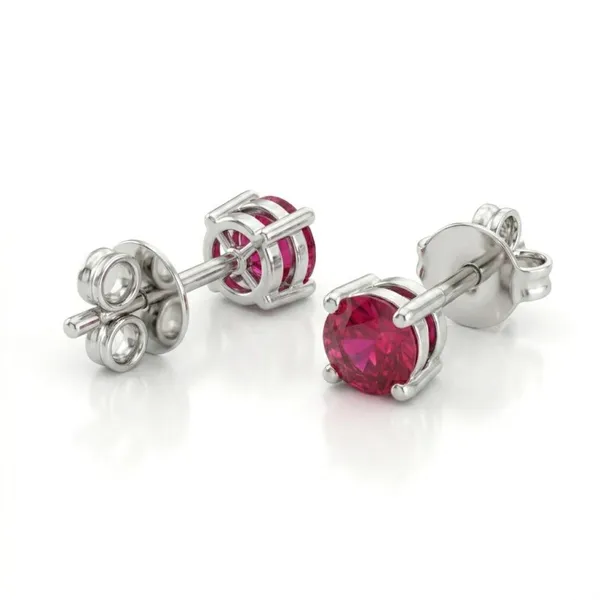 Pure_925_Silver_Ruby_Star_Studs_For_Women