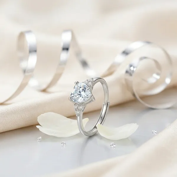 Pure_925_Silver_Blue_Heart_Ring_For_Women