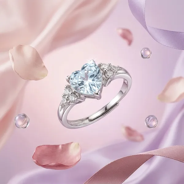 Pure_925_Silver_Blue_Heart_Ring_For_Women