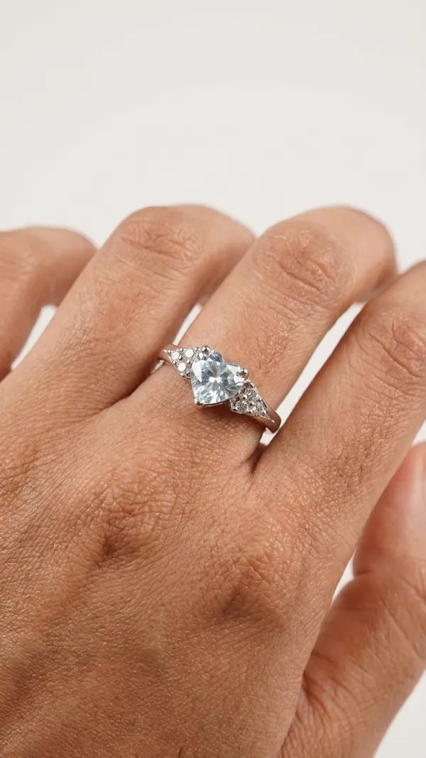 Pure_925_Silver_Blue_Heart_Ring_For_Women