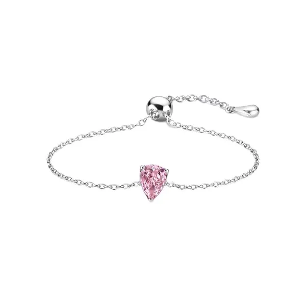Pure_925_Silver_Droplet_Chain_Ring_For_Girls_And_Women_Pink_Single