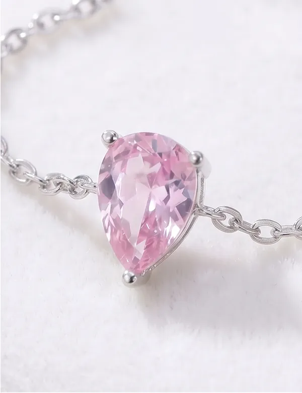 Pure_925_Silver_Droplet_Chain_Ring_For_Girls_And_Women_Pink_Duo