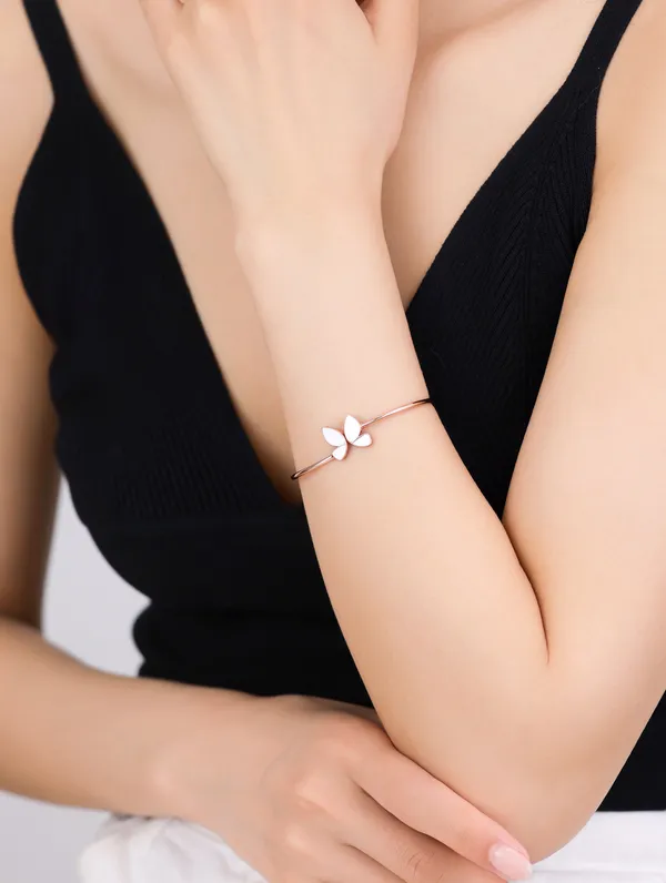 Pure_925_Silver_Afreen_Butterfly_Bracelet_For_Women_Rose_Gold