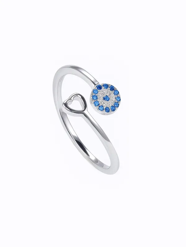 Pure_925_Silver_Blue_Circle_Ring_For_Women