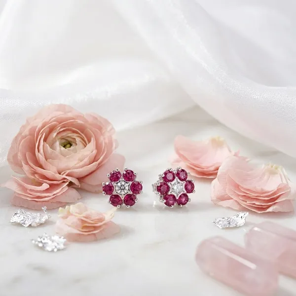 Pure_925_Silver_Compact_Bloom_Red_Earrings_For_Women