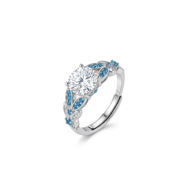 Pure_925_Silver_Solitaire_Bloom_Blue_Ring_For_Women