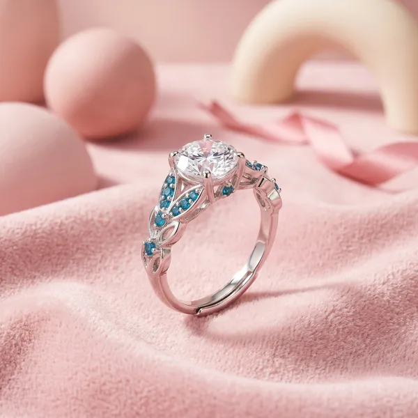 Pure_925_Silver_Solitaire_Bloom_Blue_Ring_For_Women