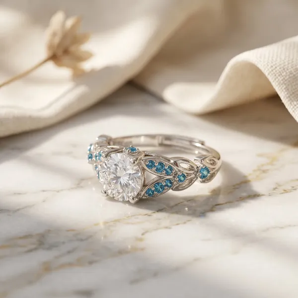 Pure_925_Silver_Solitaire_Bloom_Blue_Ring_For_Women