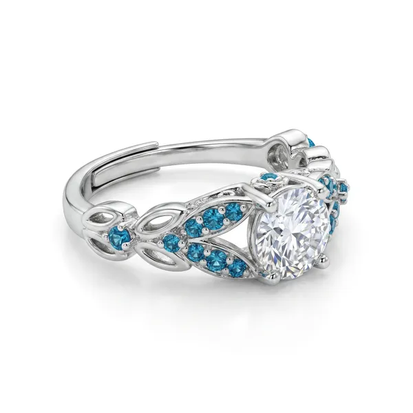 Pure_925_Silver_Solitaire_Bloom_Blue_Ring_For_Women