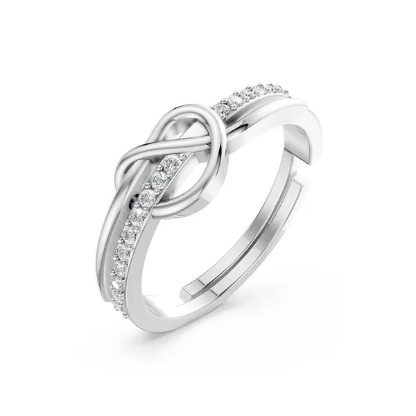 Pure_925_Silver_Infinity_Knot_Diamond_Ring_For_Women