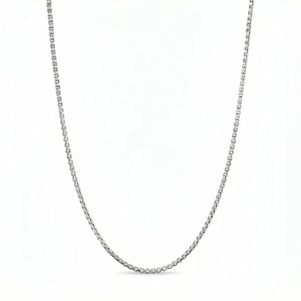 Pure_925_Silver_Box_Chain_And_Bracelet_Set_For_Men_Women