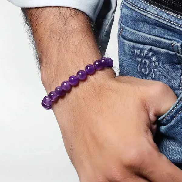100_Natural_Amethyst_Bracelet_For_Men_Women