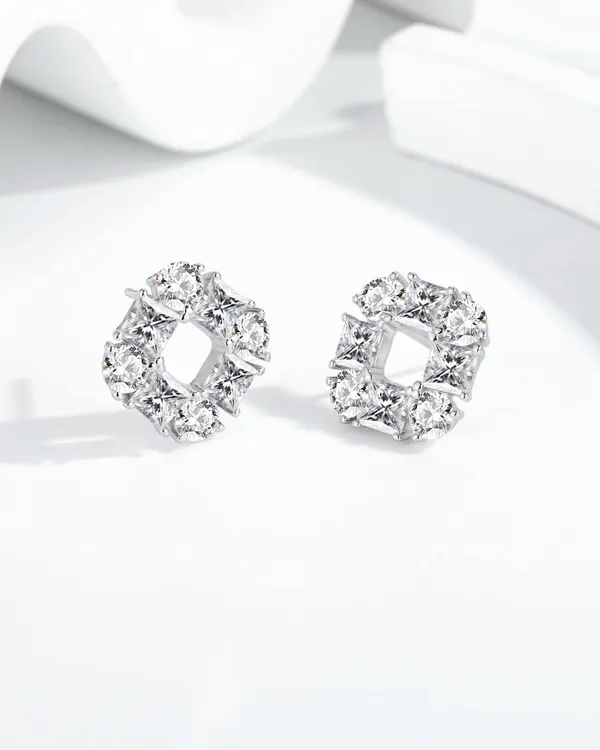 Pure_925_Silver_Starlight_Circle_Stud_Earrings_For_Women