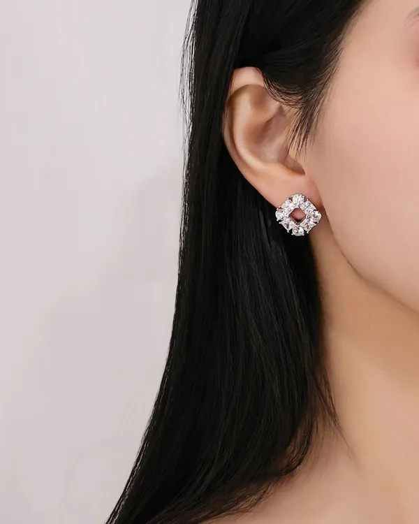 Pure_925_Silver_Starlight_Circle_Stud_Earrings_For_Women