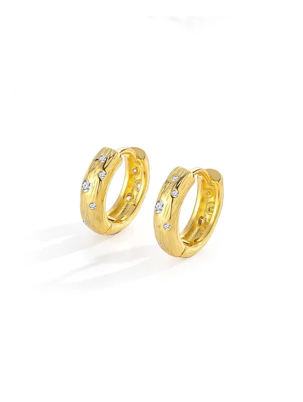 Pure_925_Silver_Golden_Stardust_Hoops_Earrings_For_Women