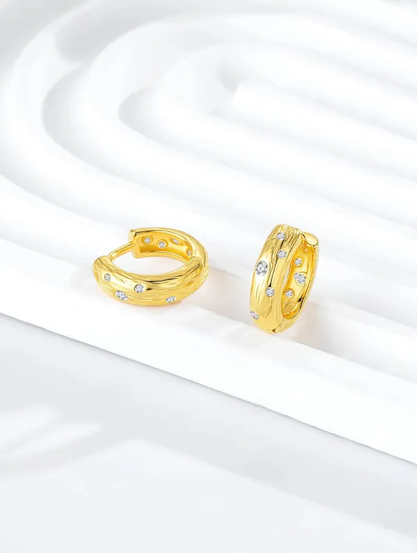Pure_925_Silver_Golden_Stardust_Hoops_Earrings_For_Women