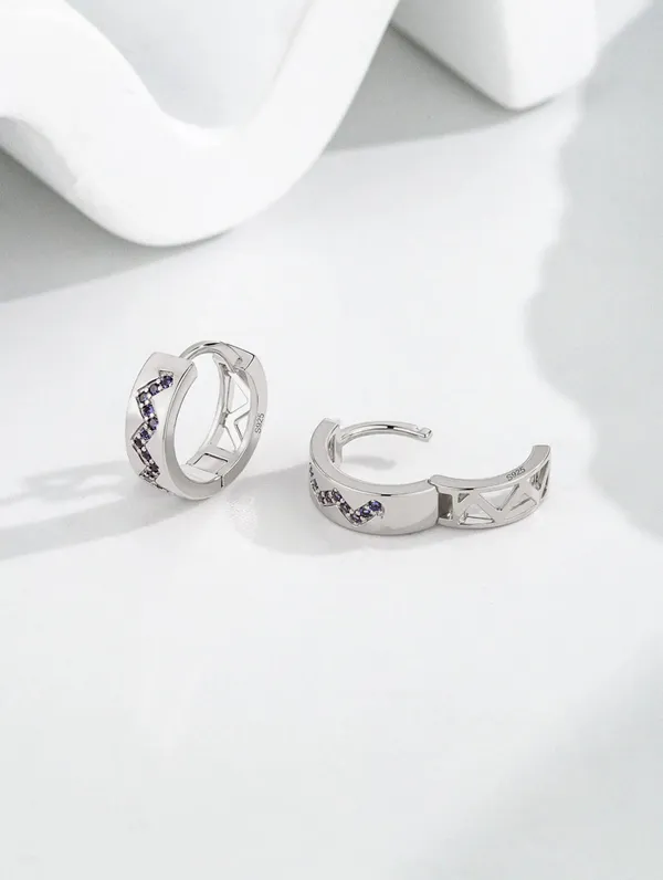 Pure_925_Silver_Blue_Border_Hoops_Earrings_For_Women