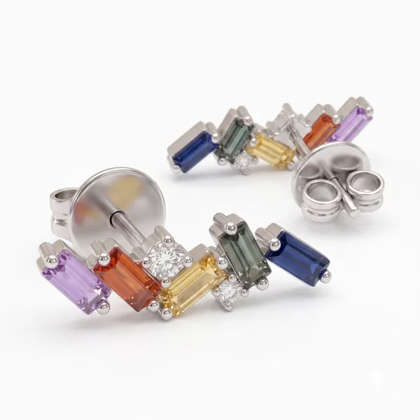 Pure_925_Silver_Multi_Sapphire_Emerald_Cut_Earrings_For_Women